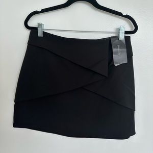 Zara Asymmetrical Pleated Mini Skirt